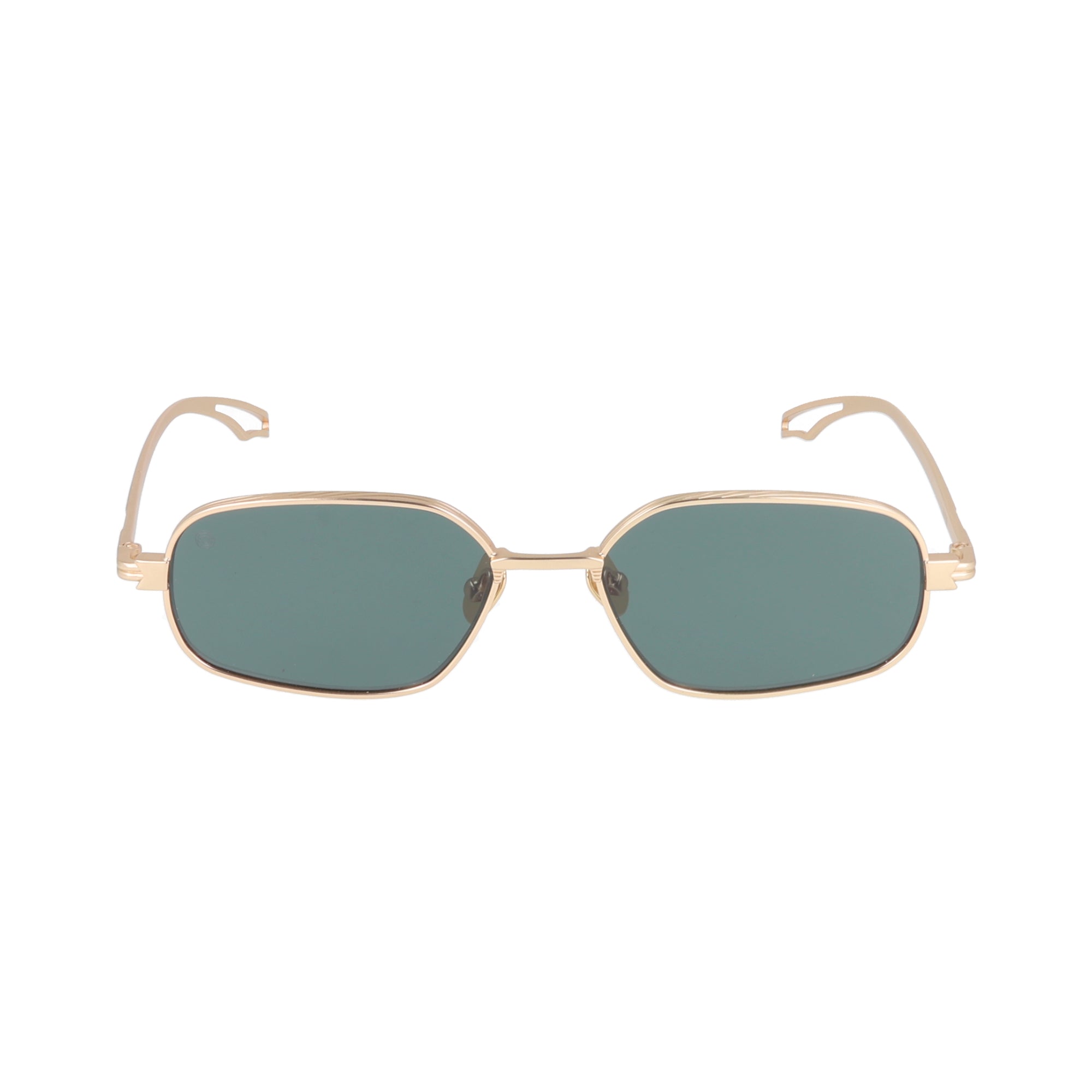 Kyme | Marlowe occhiali da sole unisex Metallo dorato lenti verdi