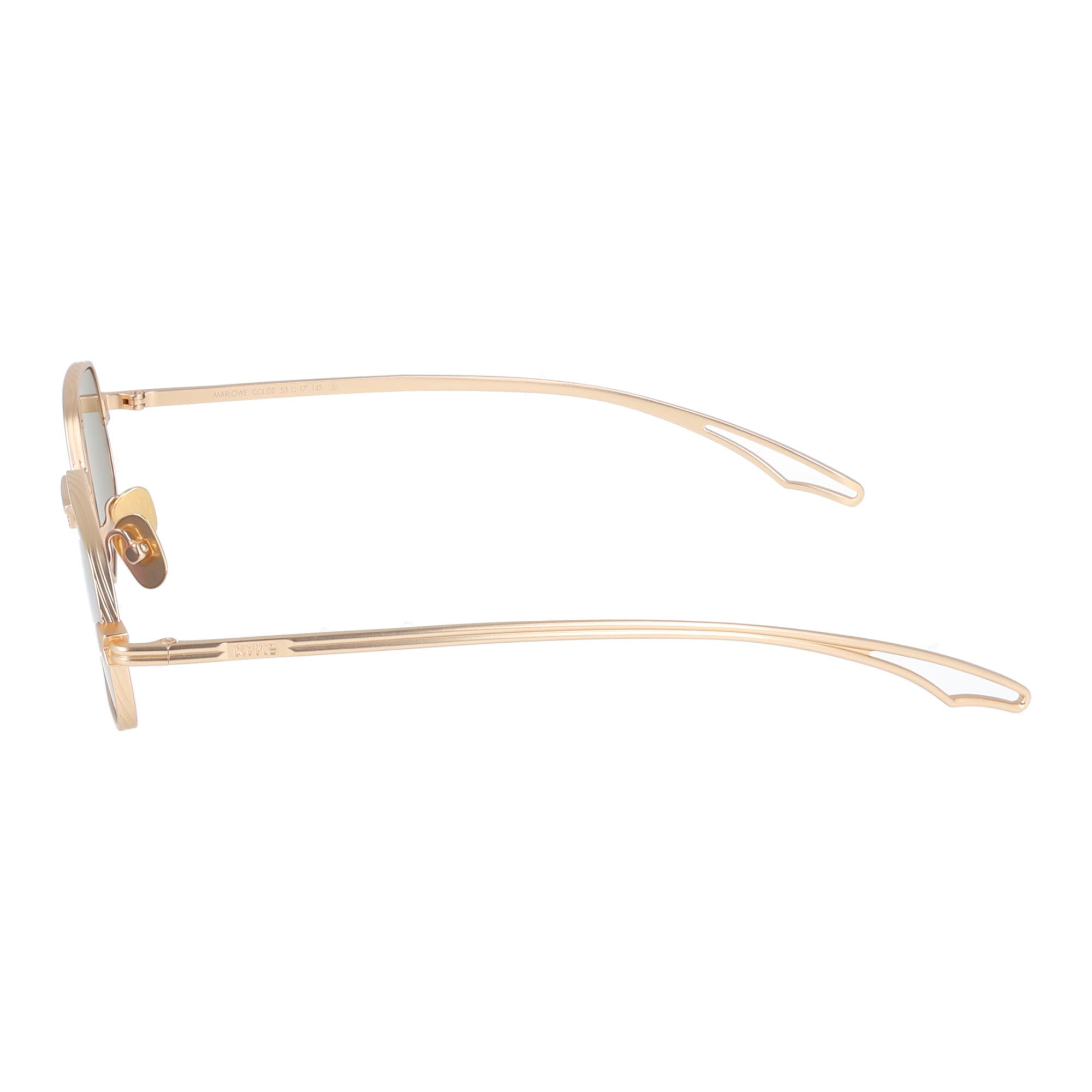 Kyme | Marlowe occhiali da sole unisex Metallo dorato lenti verdi