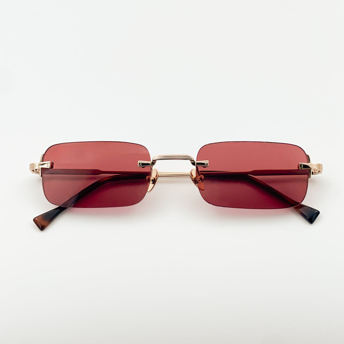 Kyme Silas occhiali da sole unisex design minimal oro rosso