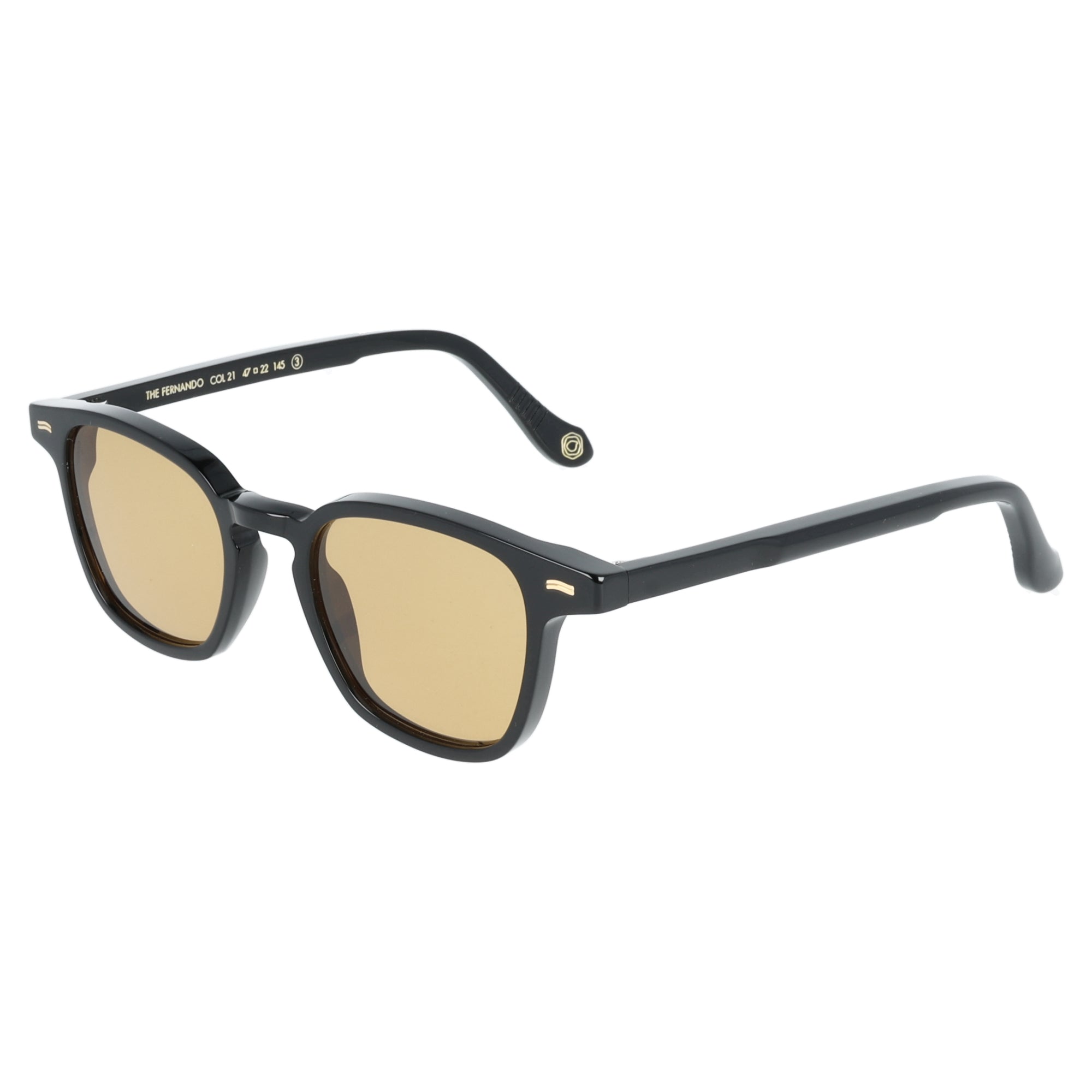 Kyme | The Fernando occhiali da sole unisex nero lenti gialle