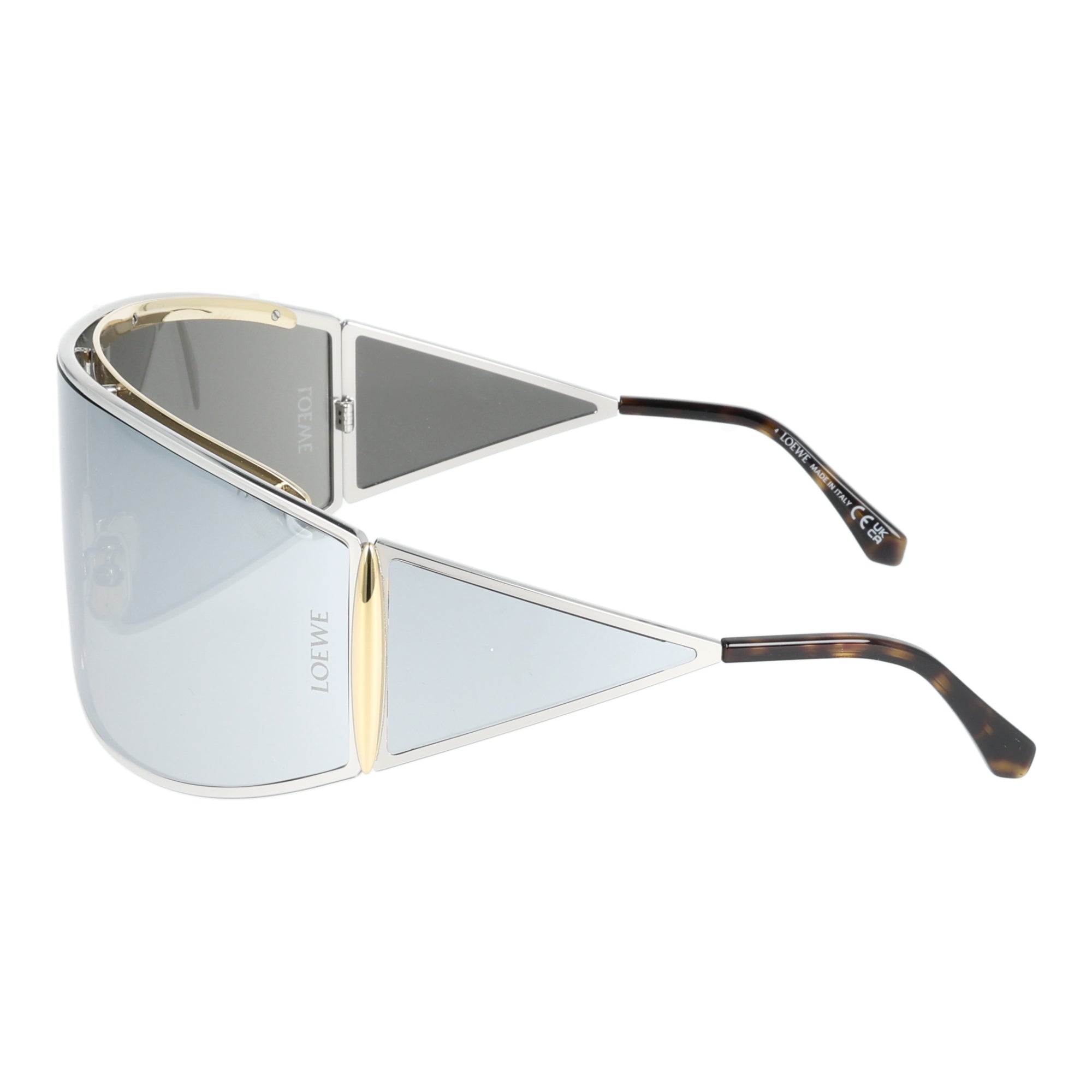 Loewe |  LW40202U 16C occhiali sole Maschera argento e oro