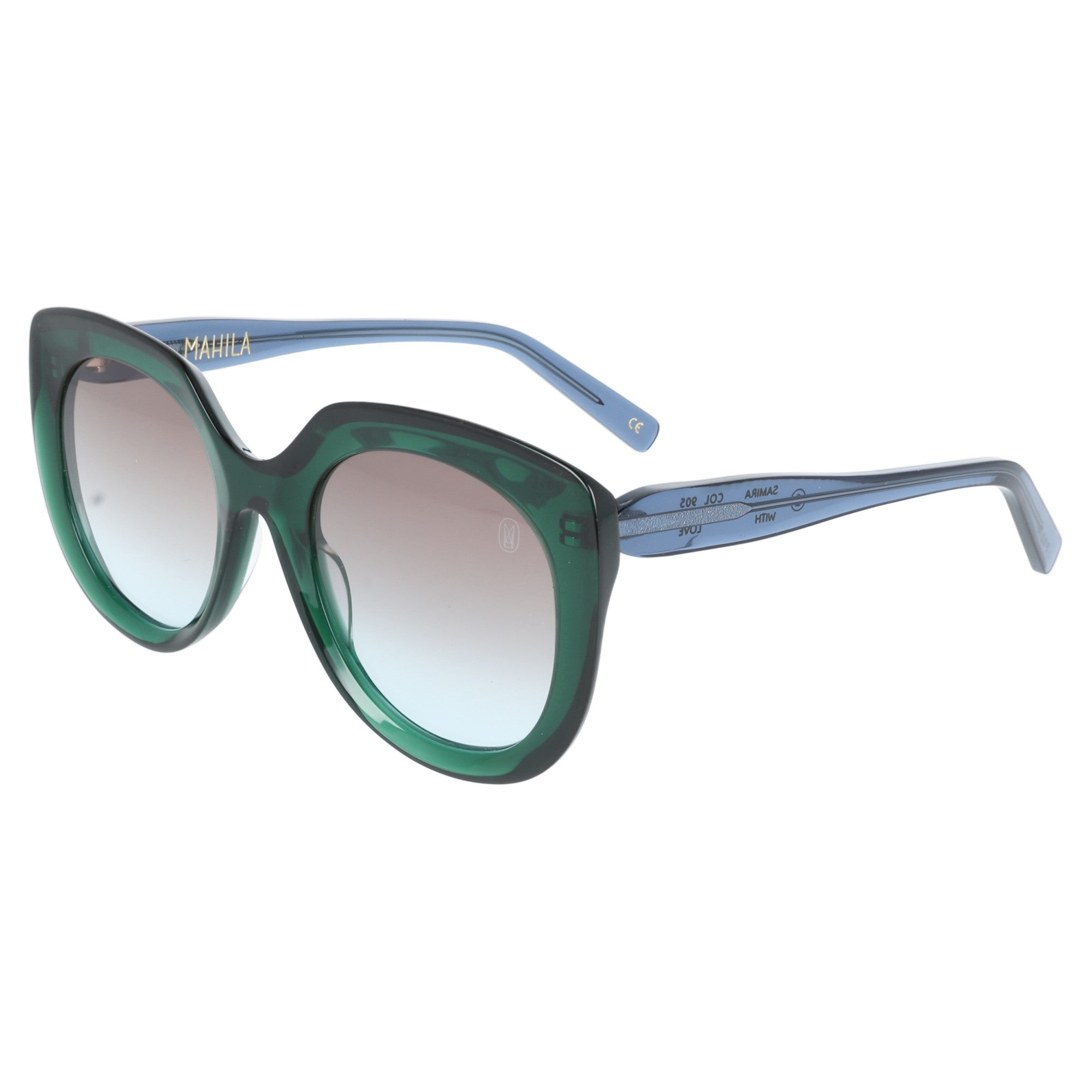 Mahila | Samira verde acqua occhiale da sole da donna cateye