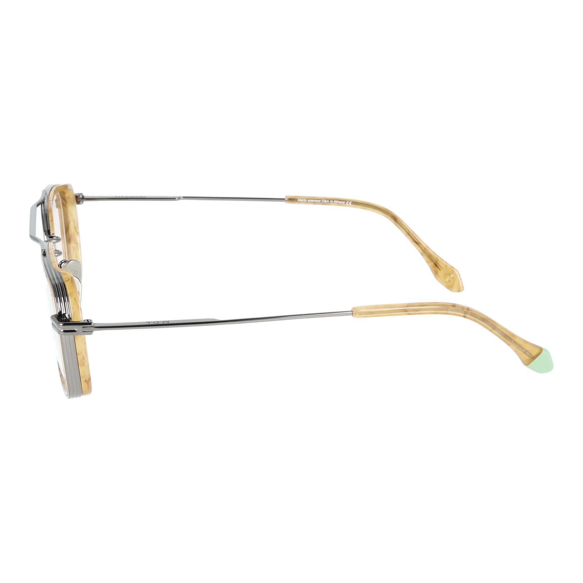 Marjo Design Lab Diomedes C4 occhiale da vista Titanio Tartarugato giallo