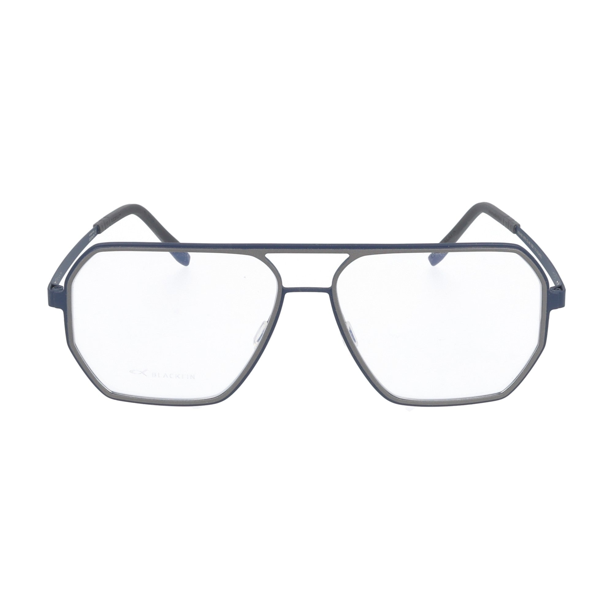 Occhiale da vista unisex Blackfin Eagle Head BF978 1463 in titanio grigio pietra