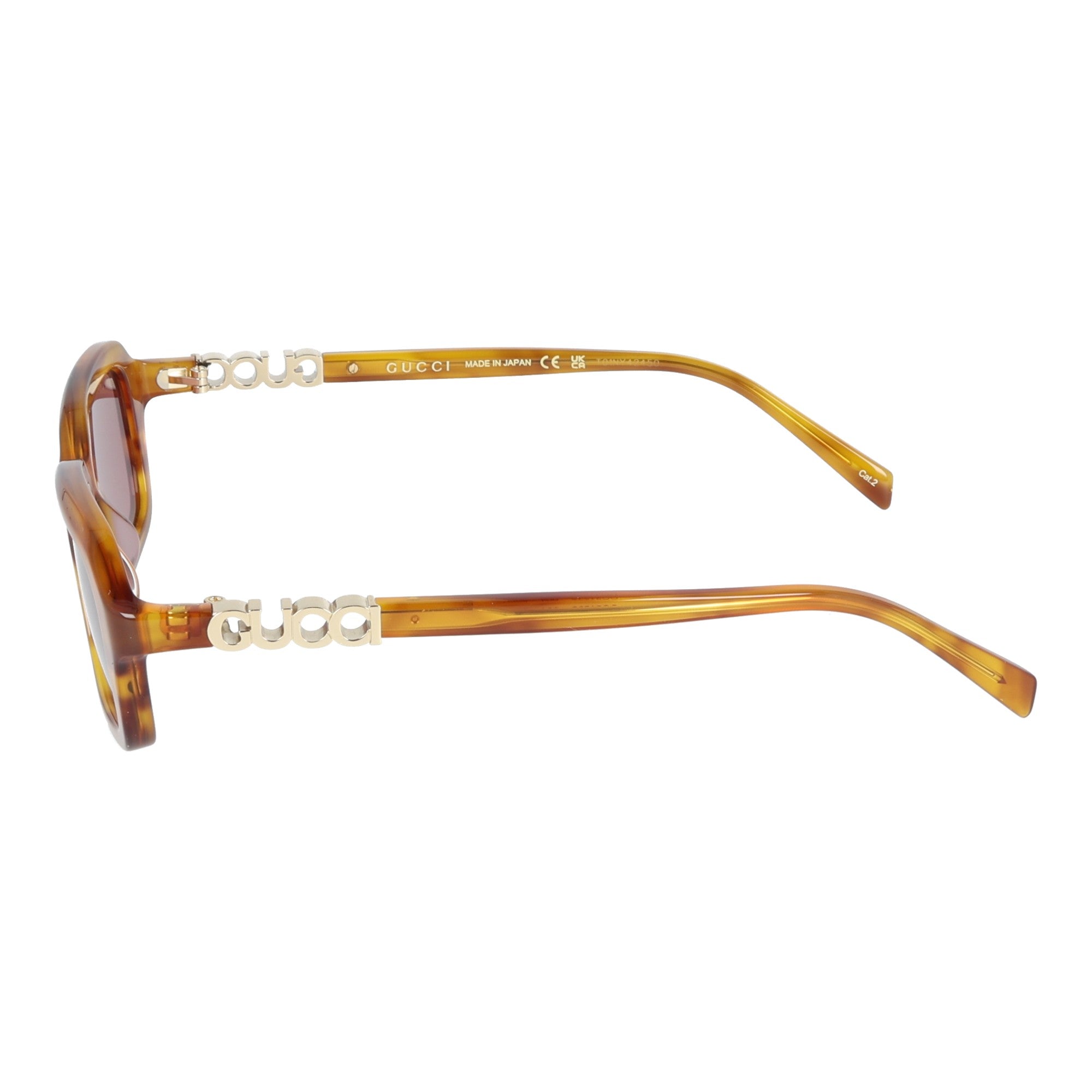 Occhiali da sole donna Gucci GG2152S 004 tartarugato chiaro vista laterale