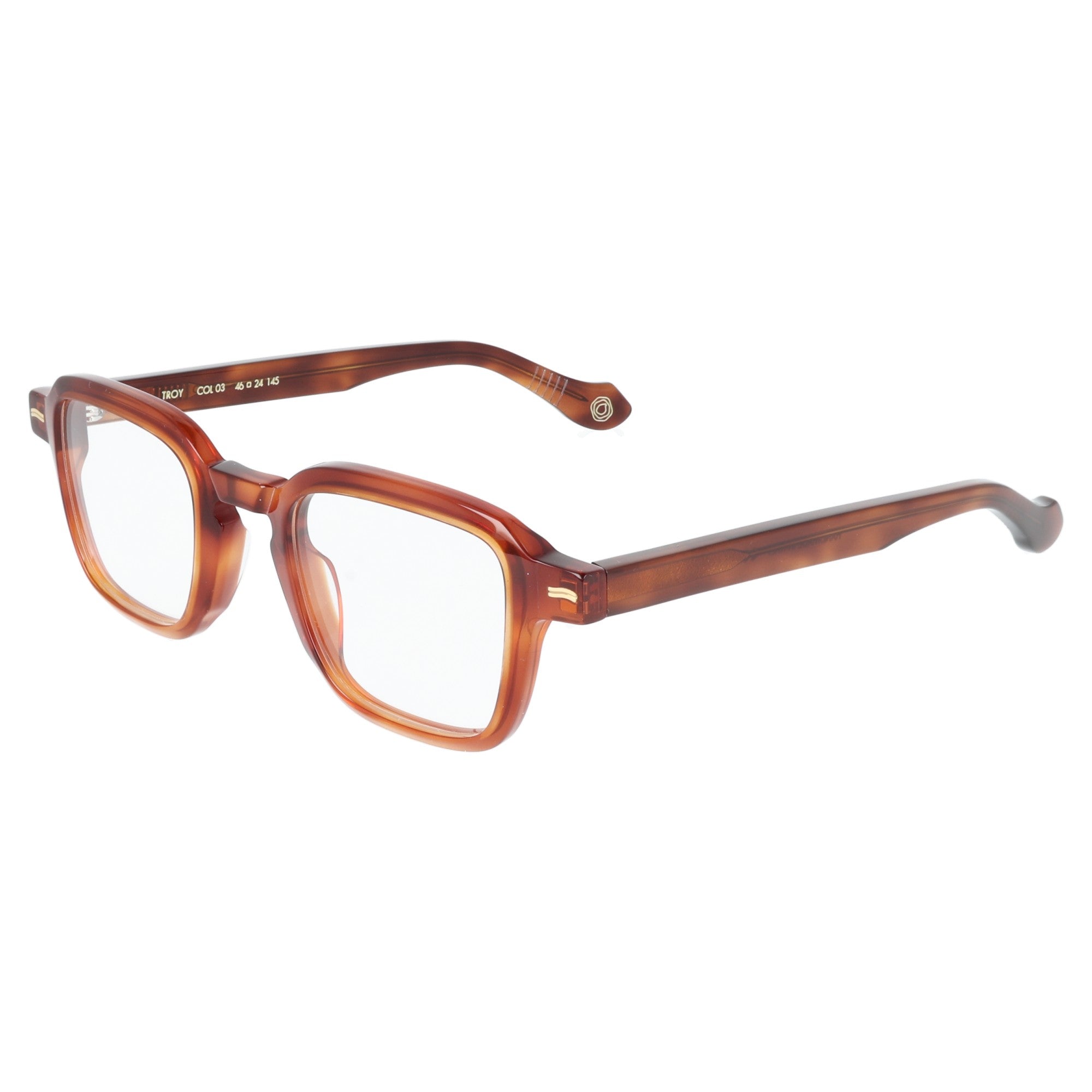 Occhiali da vista da uomo Troy Kyme havana squadrati