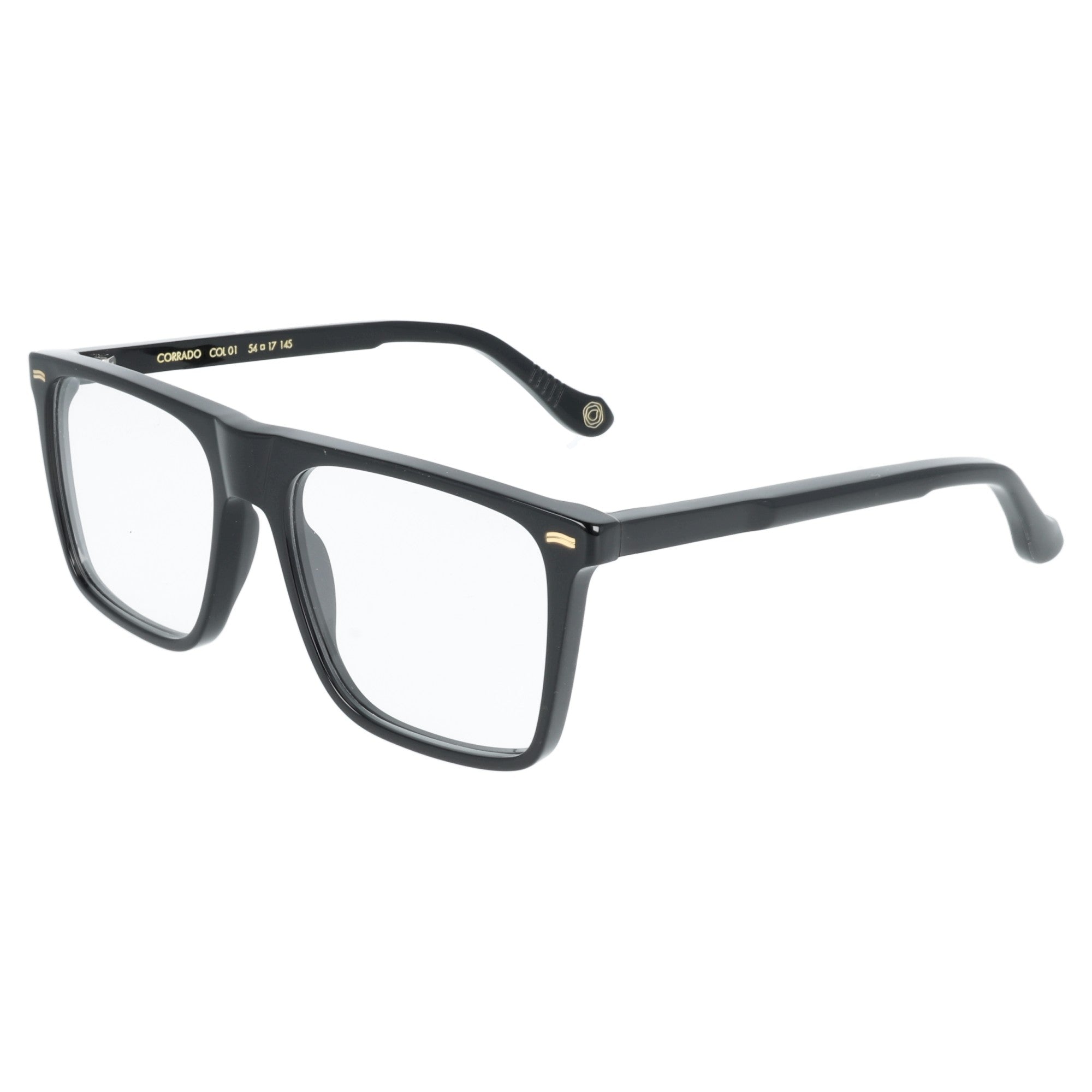 Occhiali da vista da uomo modello Corrado di Kyme  nero rettangolari