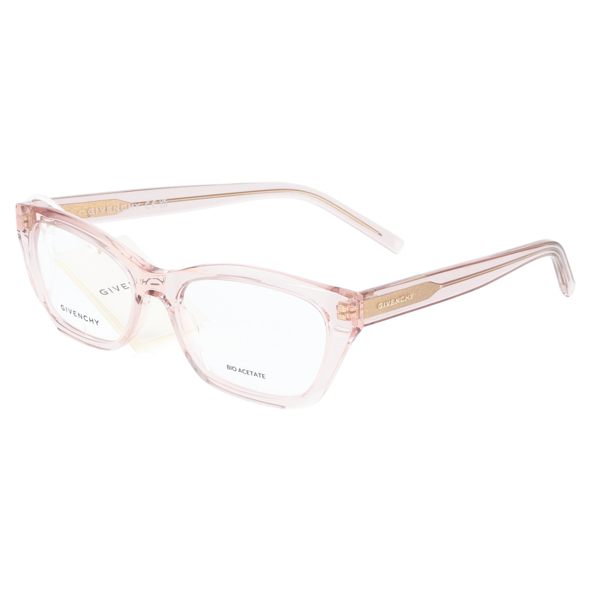 Occhiali da vista donna Givenchy GV50080I colore rosa trasparente vista laterale