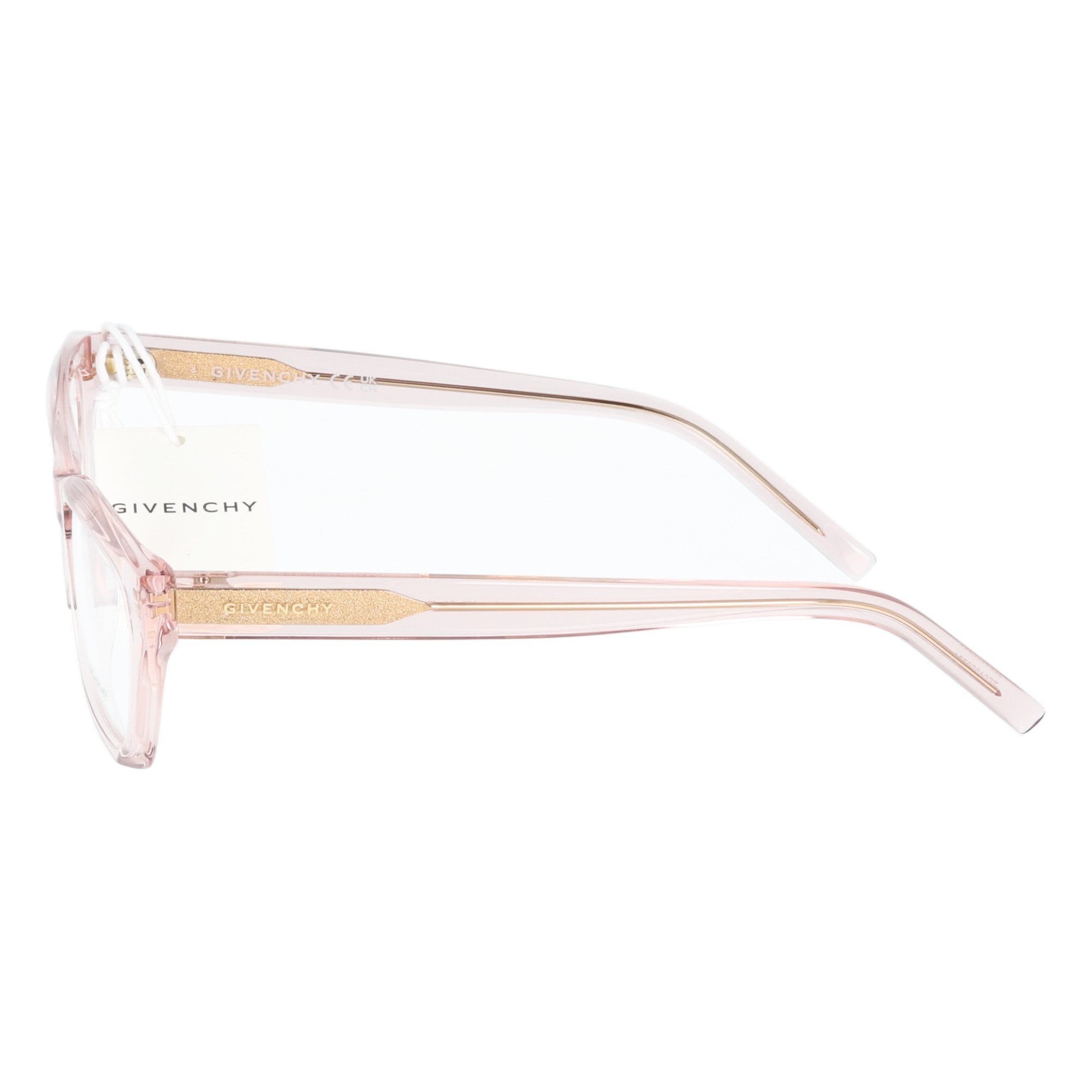 Occhiali da vista Givenchy GV50080I colore rosa trasparente vista laterale
