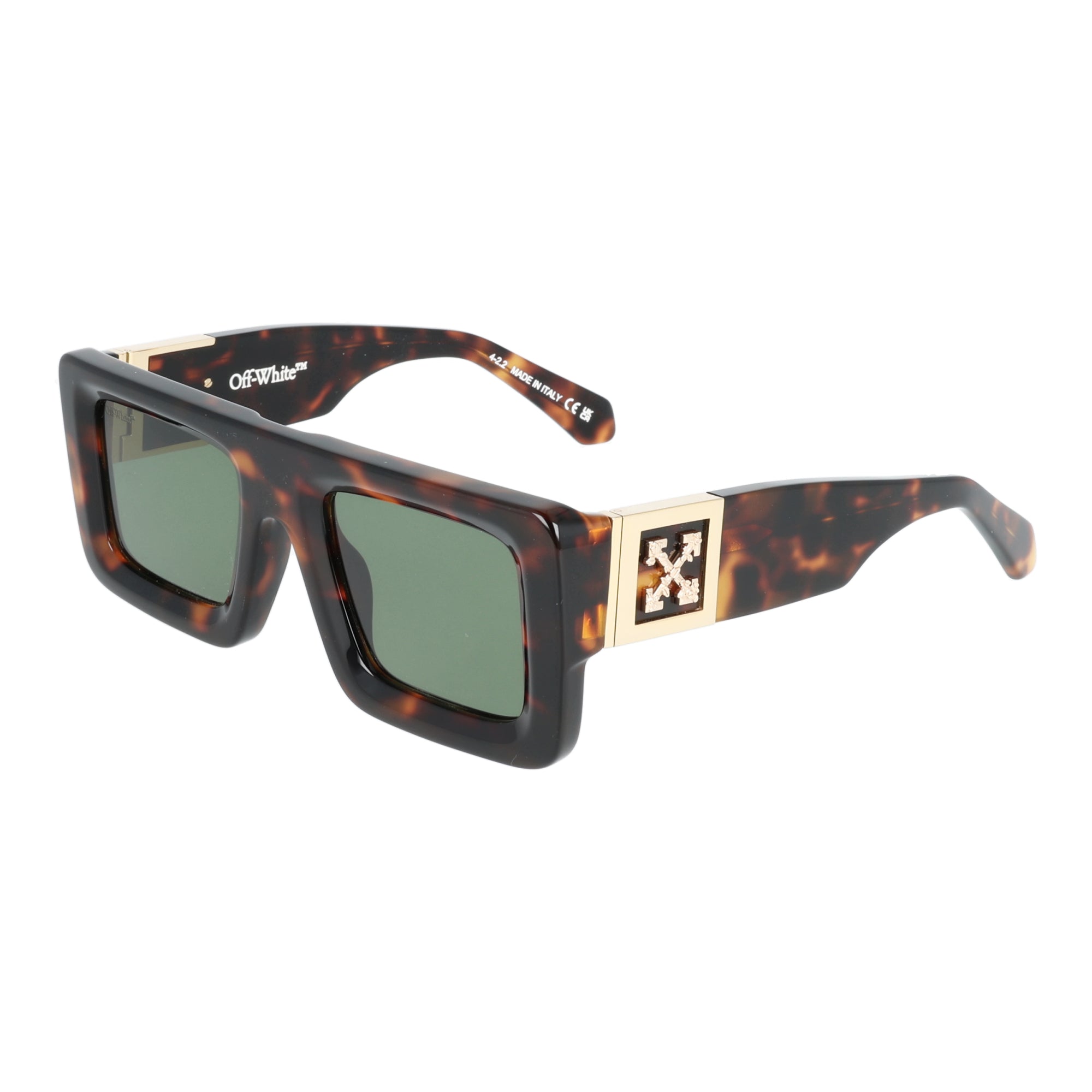 Off-White | OERI049 6055 Tartarugato caldo occhiali da sole bold