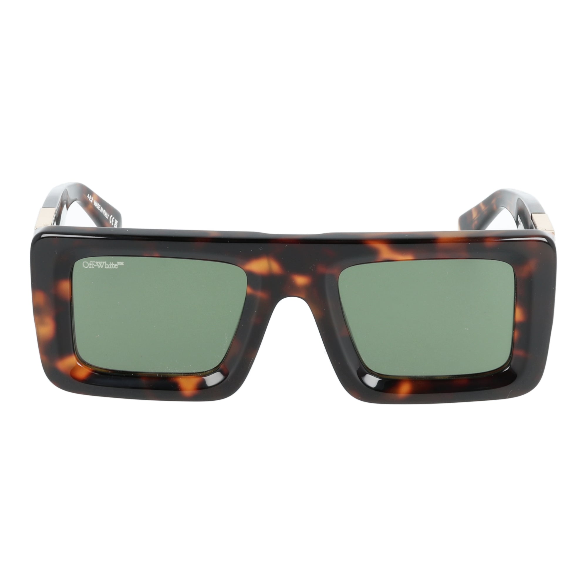 Off-White | OERI049 6055 Tartarugato caldo occhiali da sole bold