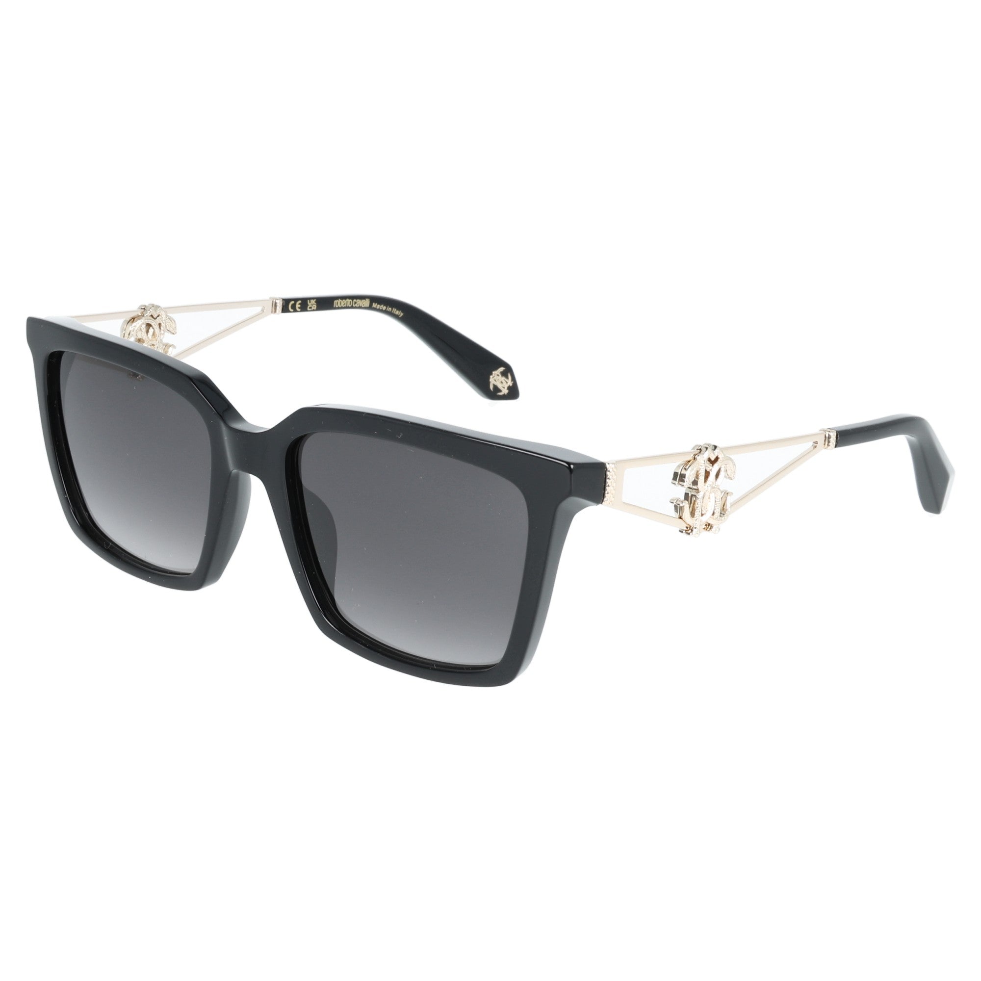 Roberto Cavalli | SRC157M col. 0700 occhiale da sole donna acetato quadrato Nero Argento