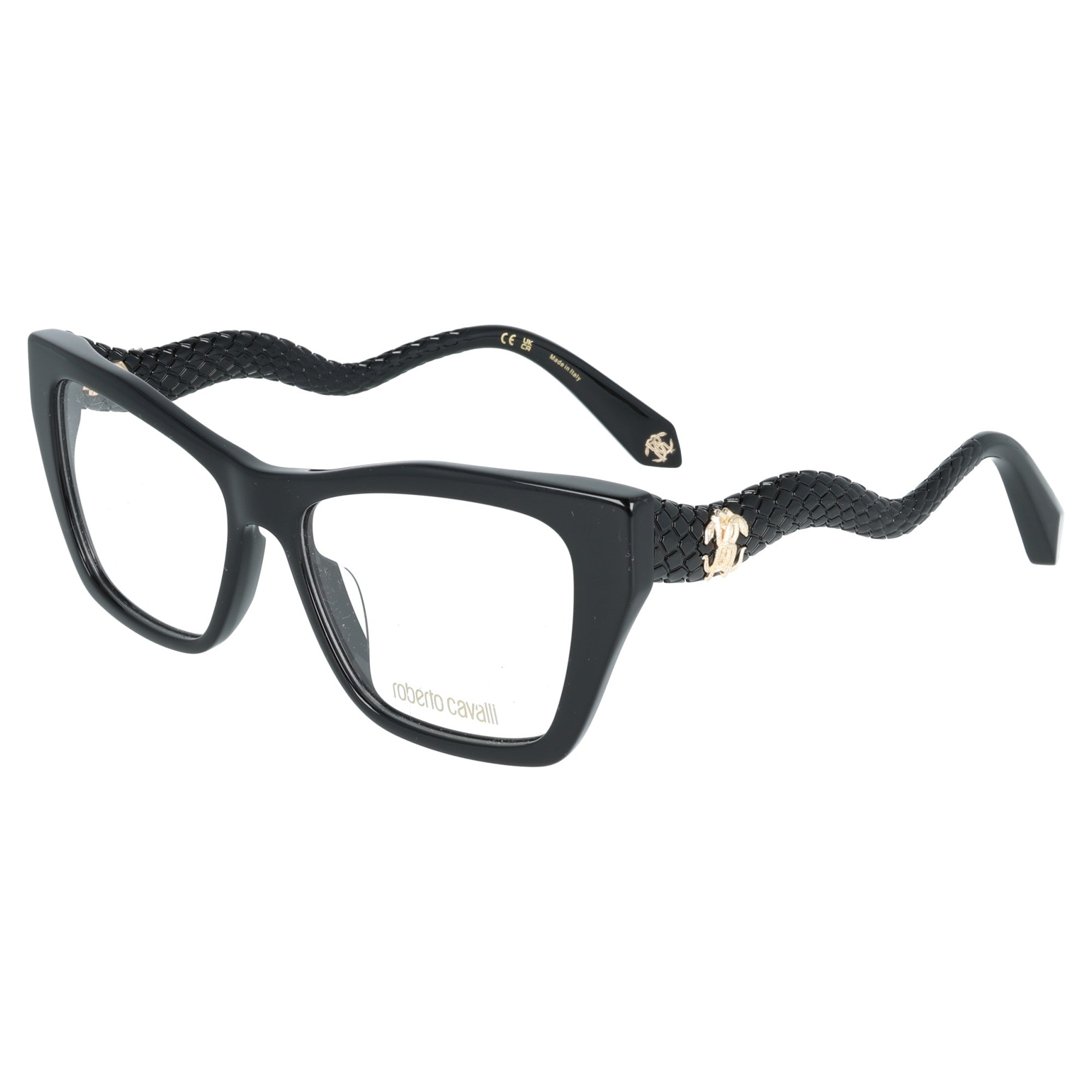 Roberto Cavalli |  VRC117M col 0700 occhiale da vista donna cateye Nero