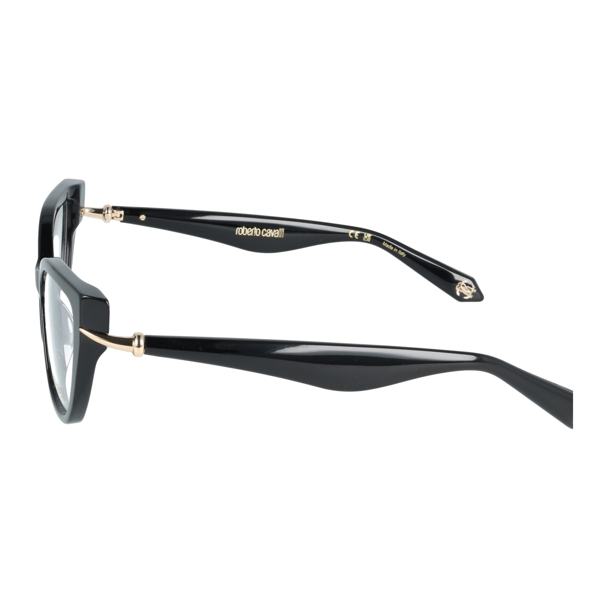 Roberto Cavalli | VRC161 occhiale da vista donna cateye acetato 0700 - Nero