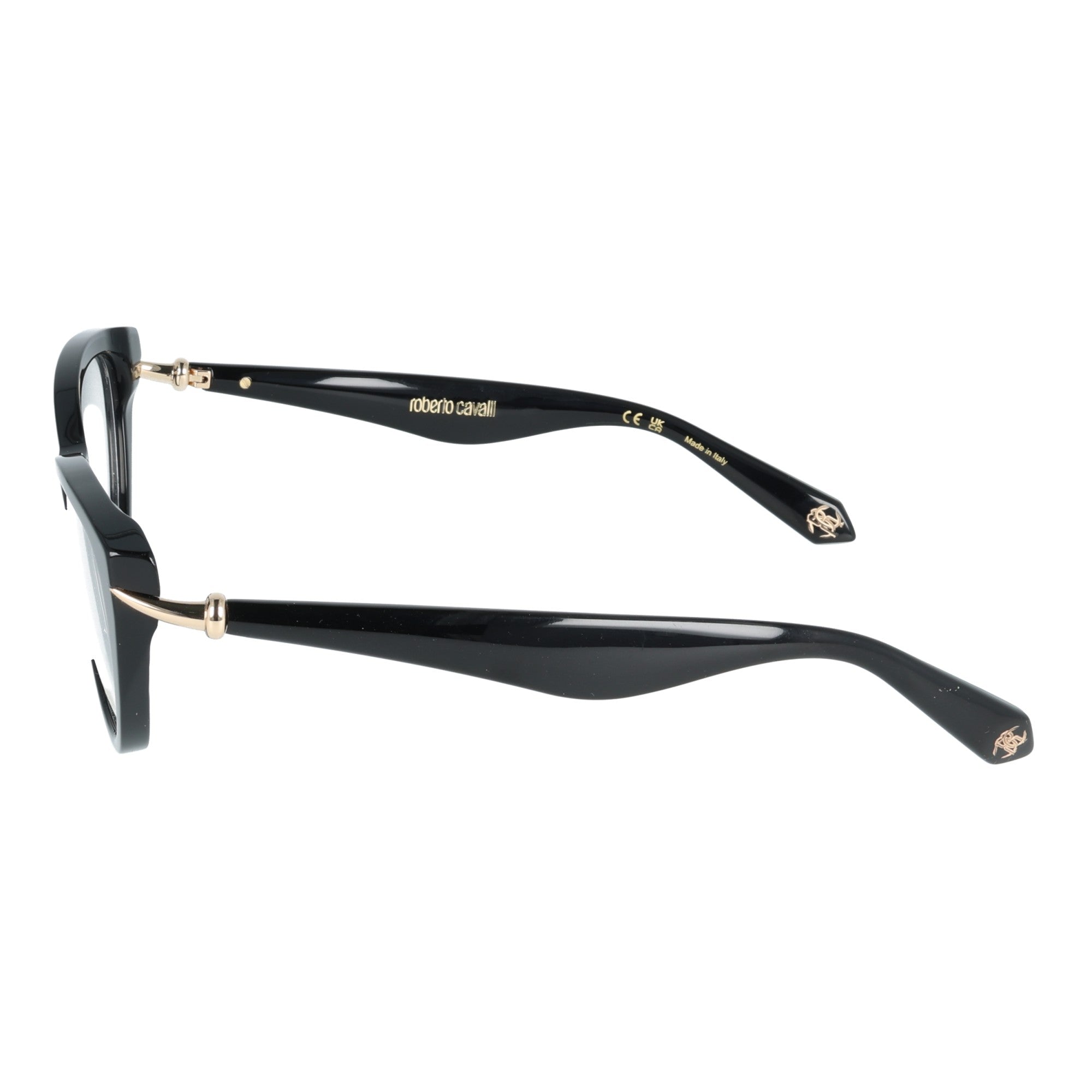 Roberto Cavalli |  VRC162 col 0700 occhiale da vista donna cateye acetato Nero
