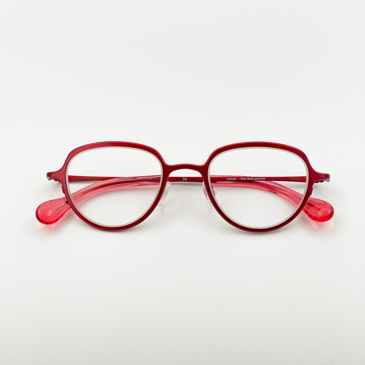 Theo Cesium Red color occhiali da vista unisex 