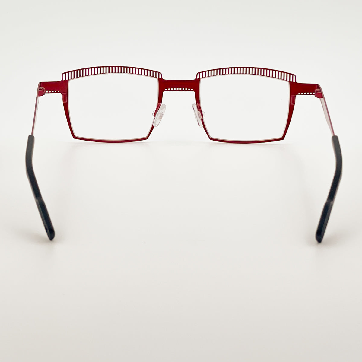 Theo Crayon occhiale da donna rosso rettangolari titanio