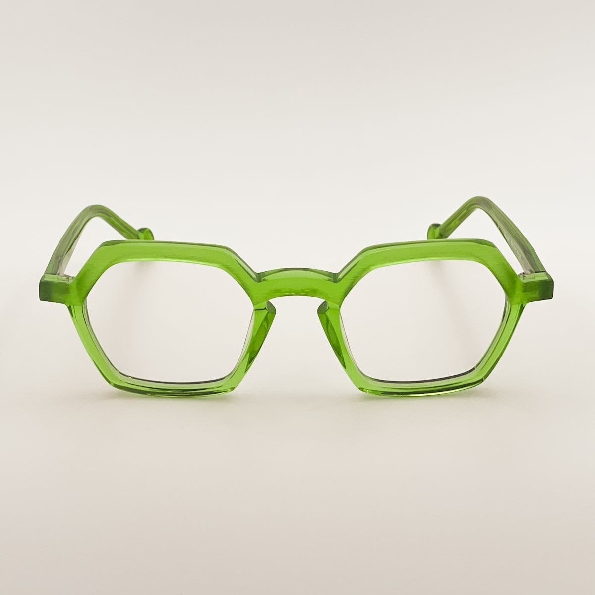 Theo Eyewear  Fishing Owl occhiali da vista esagonali acetato verde fluo