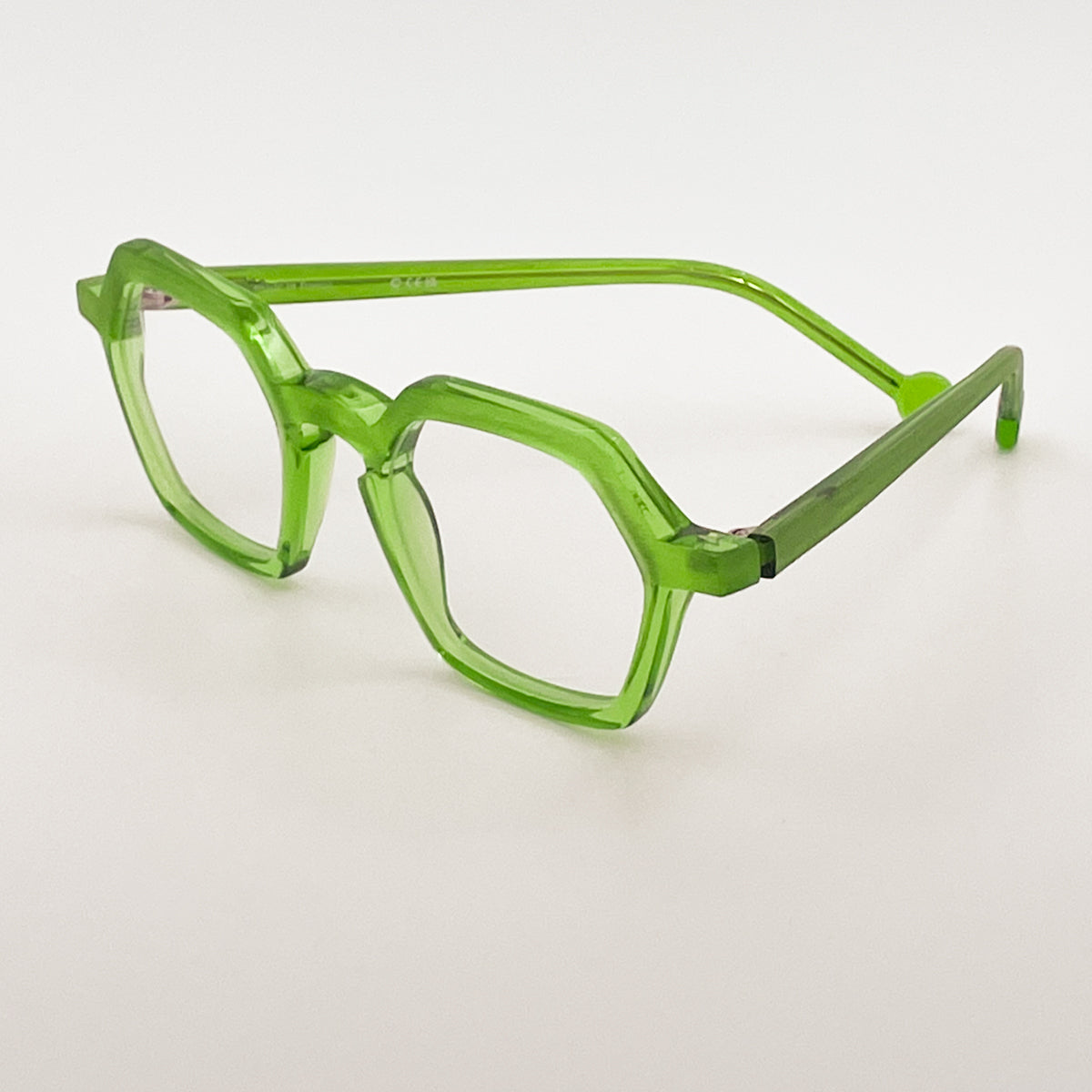 Theo Eyewear  Fishing Owl occhiali da vista esagonali acetato verde fluo