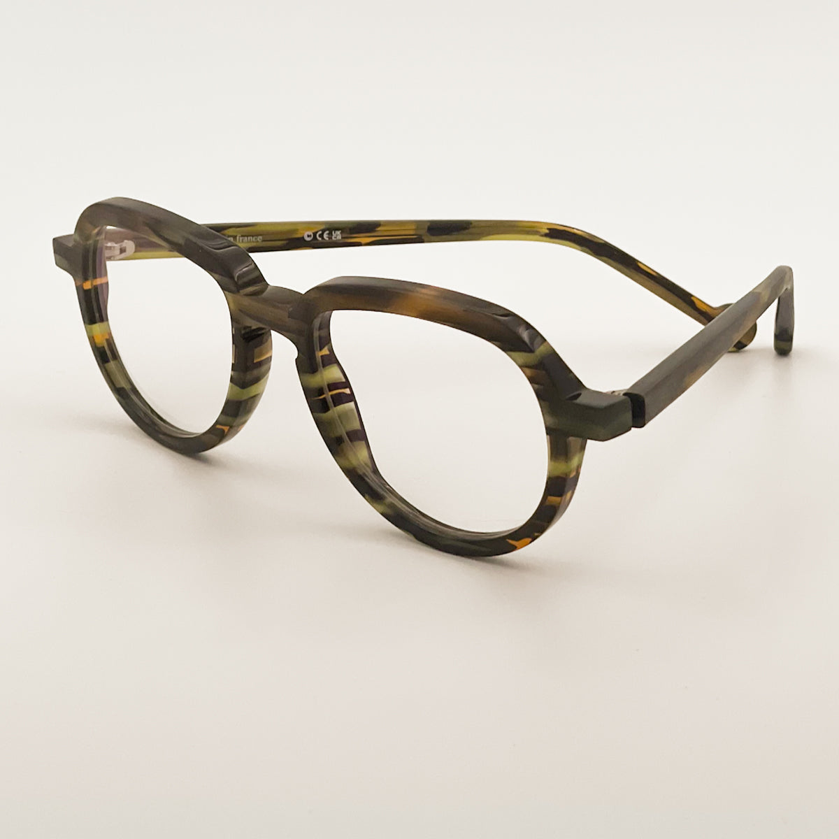 Theo Eyewear  Kori Bustard Occhiale da vista unisex marrone verde striato