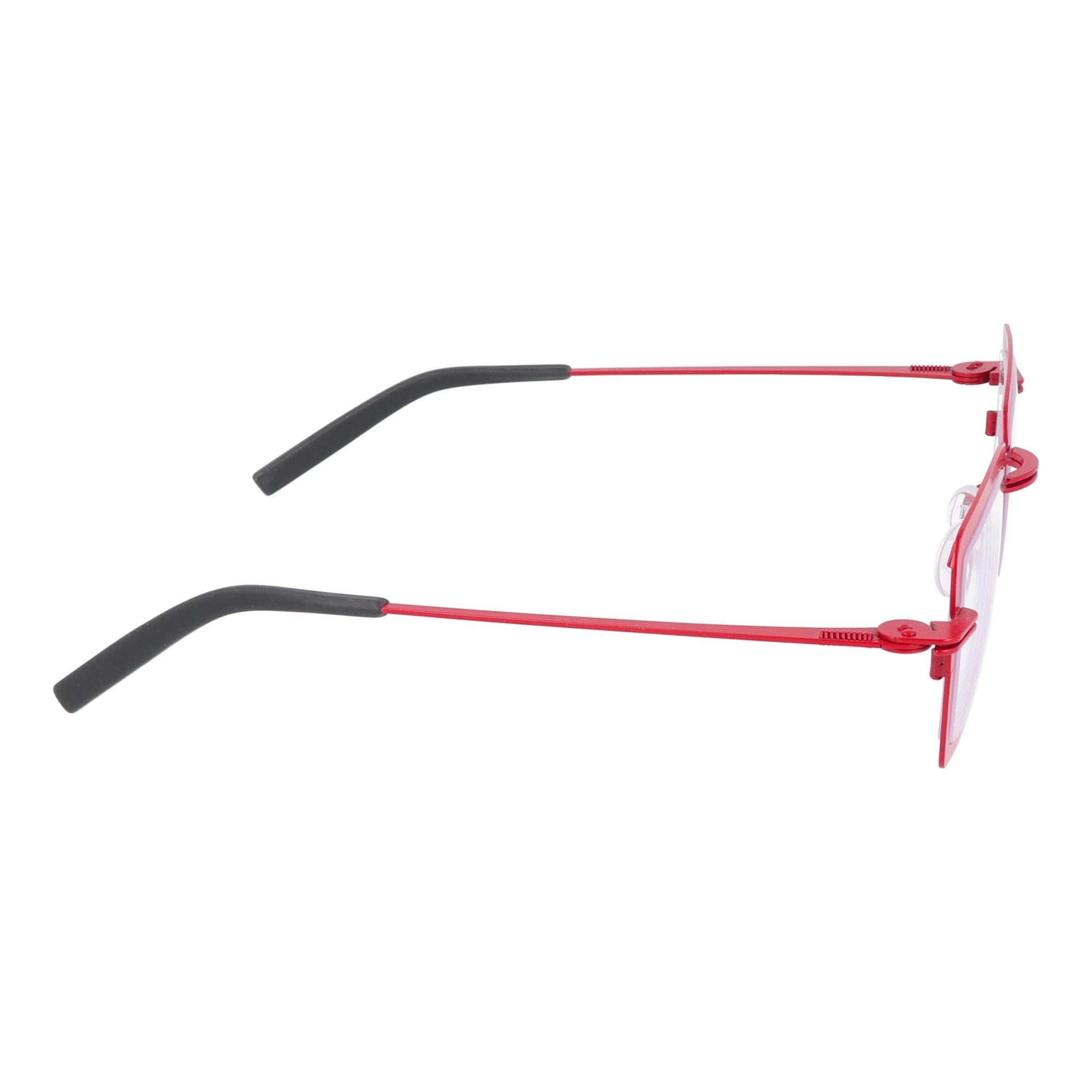 Theo | Ribbel occhiale da vista unisex quadrato Rosso