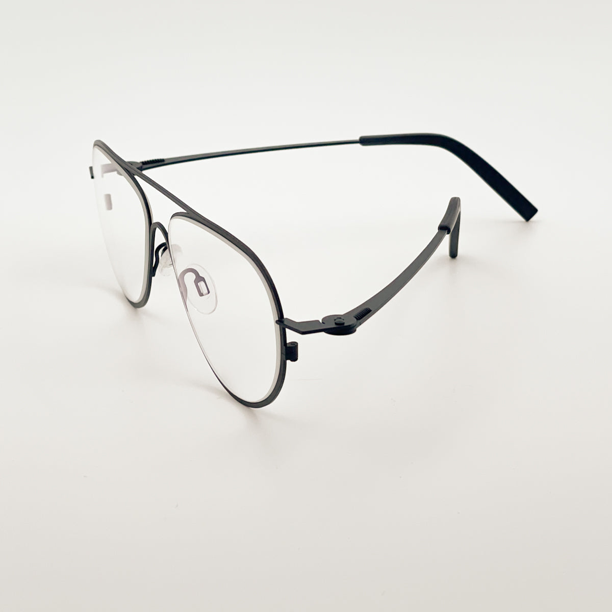 Theo unisex Isohypse acciaio ultraleggero occhiale vista nero