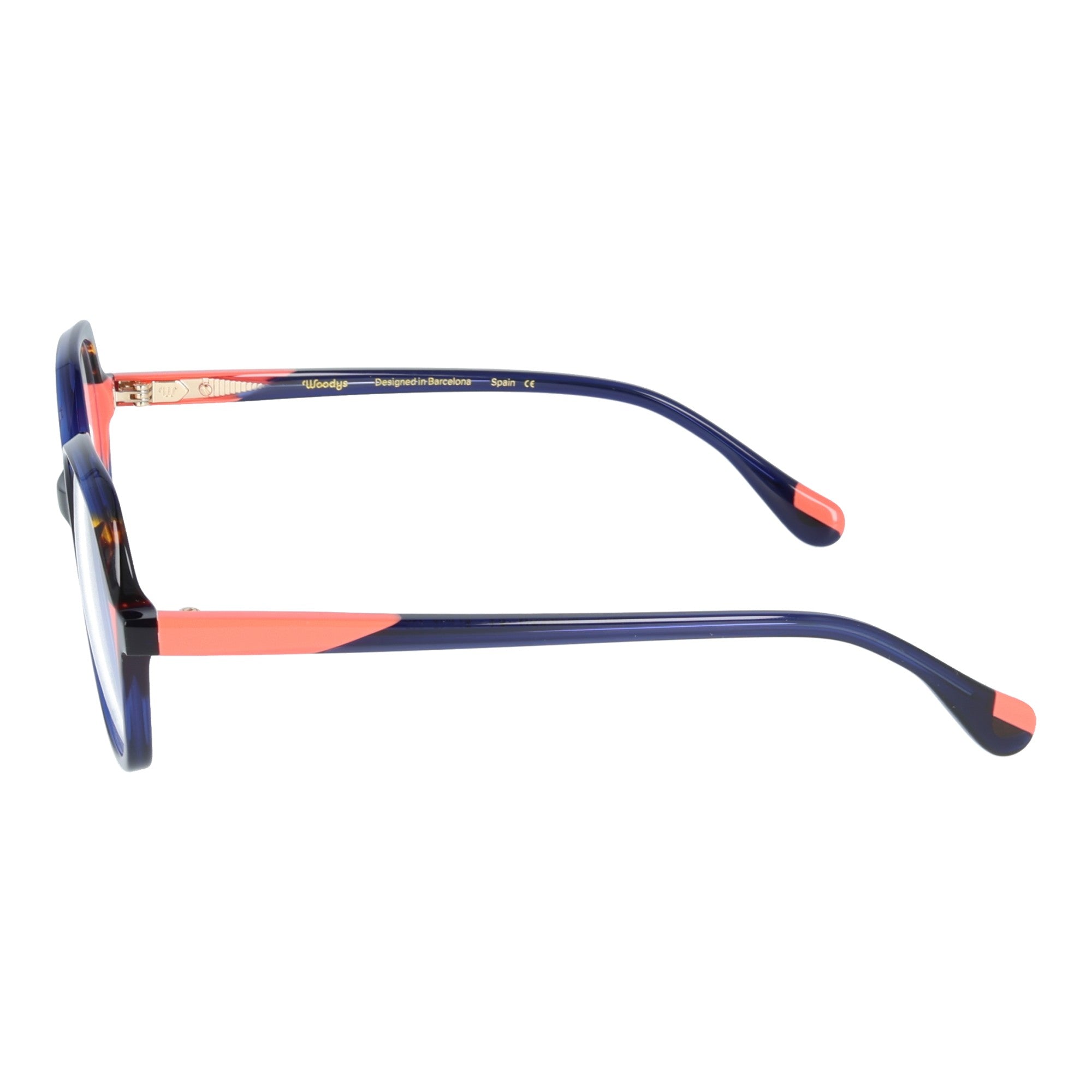 Woodys | Blossom 04 occhiale da vista  donna esagonale Blu & Rosa